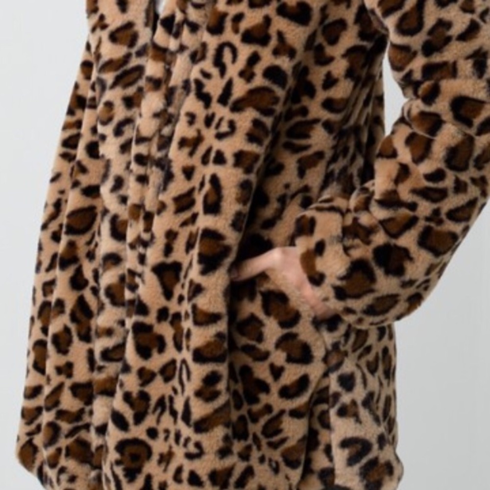 Great Gift! NEW COZY Leopard Animal Print Fancy Jacket Coat SMALL - Picture 3 of 13